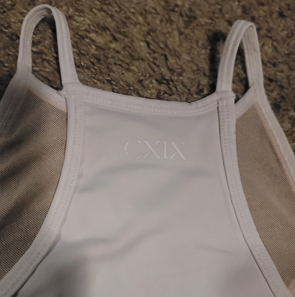 CXIX creatures Of CXIX isis Goddess Mesh Halter Sports Bra Top Nude Sand White M - Picture 6 of 7